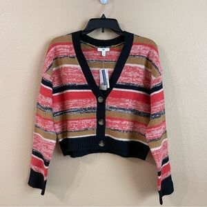 BP New Juniors Size S Super Soft V Neck Cropped Sweater Cardigan